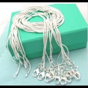 20 Inches Sterling Silver Necklace Jewelry Snake